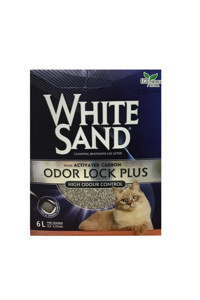 White Sand Odor Lock PLus Topaklanan İnce Taneli Bentonit Kedi Kumu 6 lt