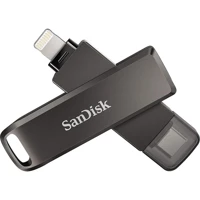 SanDisk iXpand Luxe SDIX70N-256G-GN6NE Şifreli Çift Taraflı USB 3.1 Lightning - Type-C 256 GB Flash Bellek Siyah
