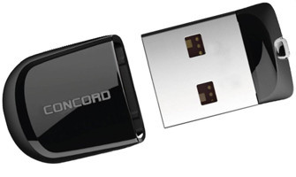 Concord Mini Lite Mini USB 2.0 Type A 8 GB Flash Bellek Siyah