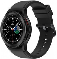 Samsung Galaxy Watch 4 Classic (SM-R880) Android Wear Su Geçirmez 41.5 mm Silikon Kordon Daire Tansiyon Ölçen Unisex Akıllı Saat Siyah