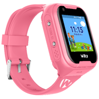 Wiky Watch 4G GPS Silikon Kordon Kare Kameralı Çocuk Akıllı Saat Pembe