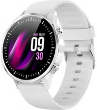 Robor R-GT E Silikon Kordon Daire Tansiyon Ölçen Unisex Akıllı Saat Beyaz