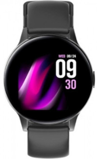 Quark QSM-107-1 Su Geçirmez Silikon Kordon Daire Tansiyon Ölçen Unisex Akıllı Saat Siyah