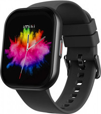 Imiki SE1 Su Geçirmez 48.3 mm Silikon Kordon Kare Unisex Akıllı Saat Siyah