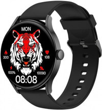 Imiki TG1 Su Geçirmez 45.3 mm Silikon Kordon Daire Tansiyon Ölçen Unisex Akıllı Saat Siyah
