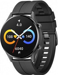 Imilab W12 Su Geçirmez 46 mm Silikon Kordon Daire Unisex Akıllı Saat Siyah