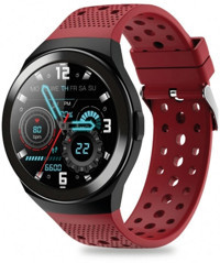 LinkTech LT S88 Premium Su Geçirmez 53 mm Silikon Kordon Daire Unisex Akıllı Saat Kırmızı