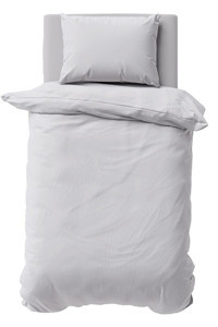 Makiteks Pamuk Dört Mevsim 160 x 220 cm Düz Tek Kişilik Nevresim Takımı Açık Gri
