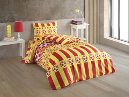 Çeyiz Diyarı Kışlık 160 x 200 cm Taraftar Tek Kişilik Nevresim Takımı Kırmızı