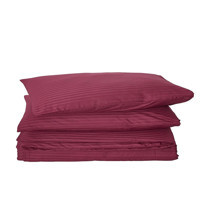 Komfort Home Pamuk Saten Dört Mevsim 160 x 220 cm Düz Tek Kişilik Nevresim Takımı Bordo