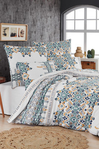 Mislina Home Pamuk Polyester Dört Mevsim 160 x 220 cm İskandinav Tek Kişilik Nevresim Takımı Çok Renkli