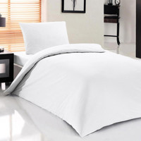 Nevresim Dünyası Pamuk Polyester Dört Mevsim 160 x 220 cm Modern Tek Kişilik Nevresim Takımı Beyaz