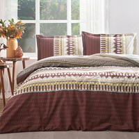 Özdilek Ranforce Kışlık 160 x 220 cm Desenli Tek Kişilik Nevresim Takımı Bordo