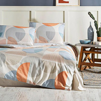 Özdilek Pamuk Polyester Kışlık 160 x 220 cm Geometrik Tek Kişilik Nevresim Takımı Bej