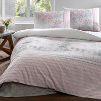 Özdilek Pamuk Polyester Kışlık 160 x 220 cm Yaprak Tek Kişilik Nevresim Takımı Pudra