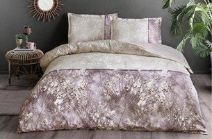 Özdilek Ranforce Kışlık 160 x 220 cm Çiçekli Tek Kişilik Nevresim Takımı Mürdüm