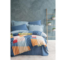 Cotton Box Pamuk Dört Mevsim 160 x 220 cm Modern Tek Kişilik Nevresim Takımı Mavi