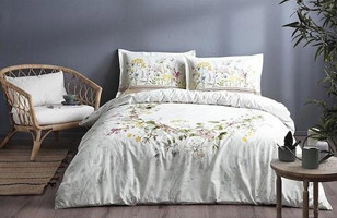 Özdilek Ranforce Kışlık 160 x 220 cm Çiçekli Tek Kişilik Nevresim Takımı Beyaz