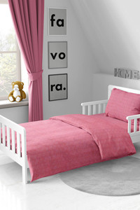 Favora Ranforce Dört Mevsim 160 x 220 cm Düz Tek Kişilik Nevresim Takımı Pembe