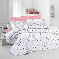 Komfort Home Ranforce Dört Mevsim 200 x 220 cm Kareli Çift Kişilik Nevresim Takımı Çok Renkli