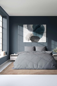 Favora Pamuk Dört Mevsim 200 x 220 cm Düz Çift Kişilik Nevresim Takımı Antrasit