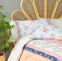 Karaca Home Pamuk Dört Mevsim 200 x 220 cm Çiçekli Çift Kişilik Nevresim Takımı Pudra