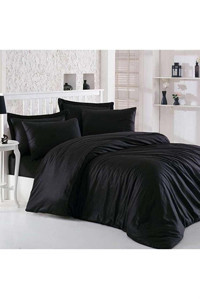 Mulberry Ranforce Dört Mevsim 200 x 220 cm Düz Çift Kişilik Nevresim Takımı Siyah