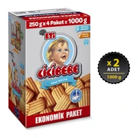 Eti Cicibebe Tahıllı Buğday Bebek Bisküvisi 2x1 kg