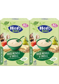 Hero Baby Tahıllı Glutensiz Meyveli Sütlü Kaşık Maması 2x400 gr