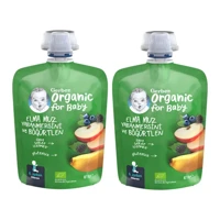 Gerber Tahılsız Glutensiz Organik Böğürtlenli Elmalı Muzlu Yabanmersinli Kaşık Maması 2x90 gr