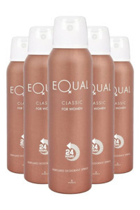Equal Classic Pudrasız Ter Önleyici Sprey Kadın Deodorant 5x150 ml