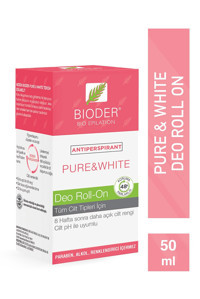 Bioder Pure&White Pudrasız Ter Önleyici Antiperspirant Roll-On Kadın Deodorant 50 ml