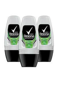 Rexona Men Quantum Dry Pudrasız Ter Önleyici Antiperspirant Roll-On Erkek Deodorant 3x50 ml