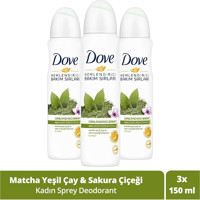 Dove Nemlendirici Bakım Sırları Pudrasız Ter Önleyici Antiperspirant Sprey Kadın Deodorant 3x150 ml