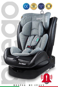Profix Pro Signal Isofixli-Emniyet Kemerli 360 Derece Dönen 0-36 kg Yatabilen Yükseklik Ayarlı Çift Yönlü Oto Koltuğu Gri Siyah