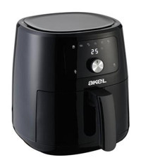 Akel AA150 Airfryer 5 lt Tek Hazneli Izgara Yapan Yağsız Sıcak Hava Fritözü Siyah