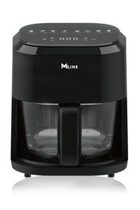 Miline AF4Le02 Airfryer 4 lt Tek Hazneli Izgara Yapan Led Ekranlı Yağsız Sıcak Hava Fritözü Siyah