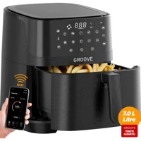 Groove Airfryer 7 lt Tek Hazneli Led Ekranlı Yağsız Sıcak Hava Fritözü Siyah