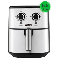 Wiami Retro Airfryer 6.5 lt Tek Hazneli Led Ekranlı Yağsız Sıcak Hava Fritözü İnox