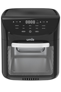 Umie Airfryer 12 lt Tek Hazneli Izgara Yapan Led Ekranlı Yağsız Sıcak Hava Fritözü Siyah