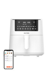 Neutron Ntl-AF-73Lb Smart Pro Airfryer 7.3 lt Tek Hazneli Izgara Yapan Led Ekranlı Yağsız Sıcak Hava Fritözü Beyaz