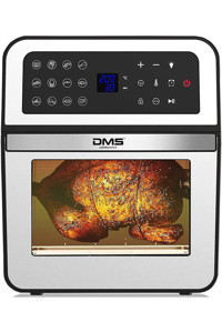 Dms Airfryer 12 lt Tek Hazneli Izgara Yapan Led Ekranlı Yağsız Sıcak Hava Fritözü İnox
