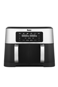 Fakir Premium Chefry Airfryer 8.5 lt İki Hazneli Izgara Yapan Led Ekranlı Sıcak Hava Fritözü Siyah