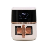 İdose Smart Cook Airfryer 5.5 lt Tek Hazneli Izgara Yapan Led Ekranlı Sıcak Hava Fritözü Bej