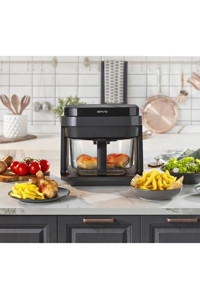 Onvo Ovfry10 Airfryer 5 lt Tek Hazneli Yağsız Sıcak Hava Fritözü Siyah