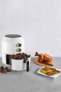 Karaca MultiFry Airfryer 3.5 lt Tek Hazneli Izgara Yapan Led Ekranlı Yağsız Sıcak Hava Fritözü Beyaz