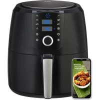 Kumtel HAF-06 Airfryer 8.5 lt Tek Hazneli Led Ekranlı Yağsız Sıcak Hava Fritözü Siyah