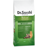Dr.Sacchi Premium Kuzu Etli Pirinçli Tahıllı Yetişkin Kuru Kedi Maması 15 kg