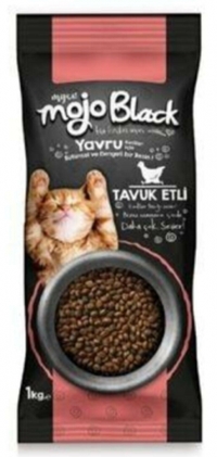 MyCat Mojo Black Tavuklu Tahıllı Yavru Kuru Kedi Maması 1 kg