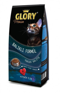 Glory Premium Balıklı Tahıllı Yetişkin Kuru Kedi Maması 15 kg